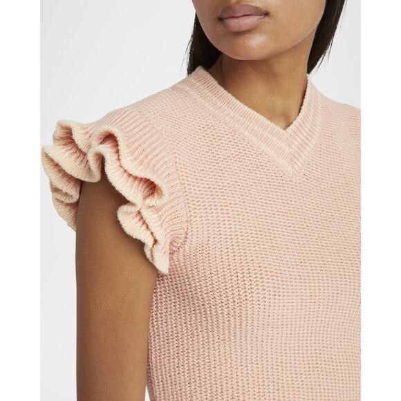 Chloe Short Sleeve Knit Top in Pinky Orange XS - Picture 2 of 9